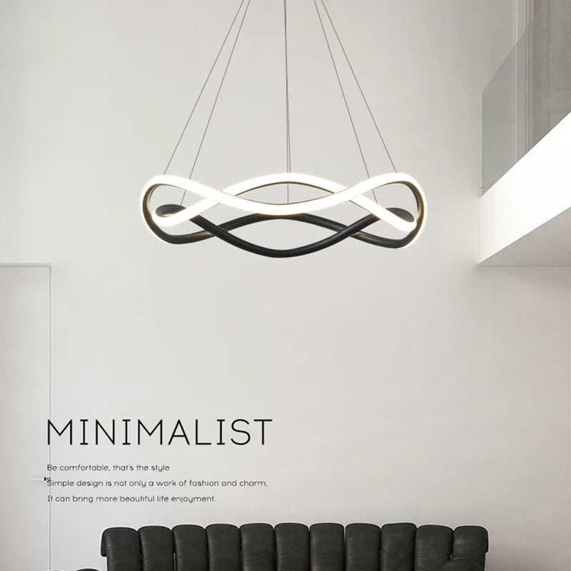 lustre suspendu moderne en led pour décoration intérieure