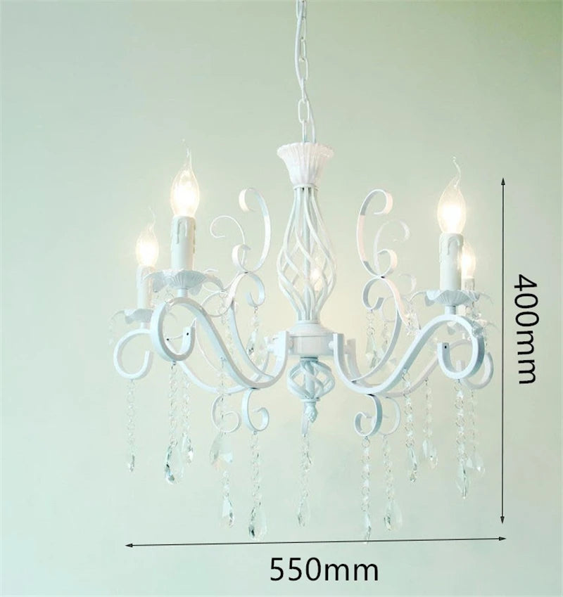 lustre vintage en cristal et fer forgé pour un éclairage élégant