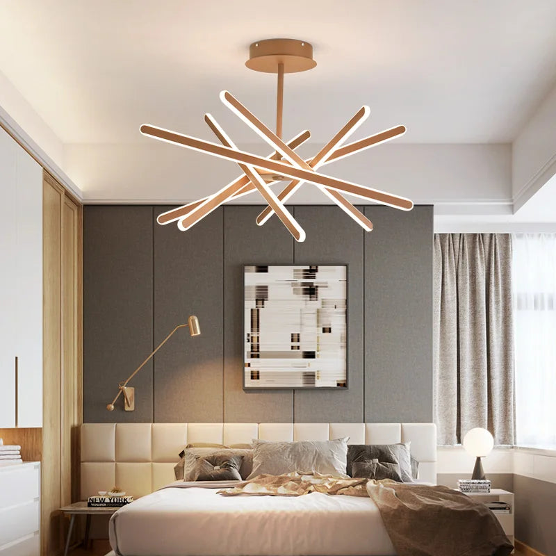 lustre à led design moderne avec télécommande et intensité variable