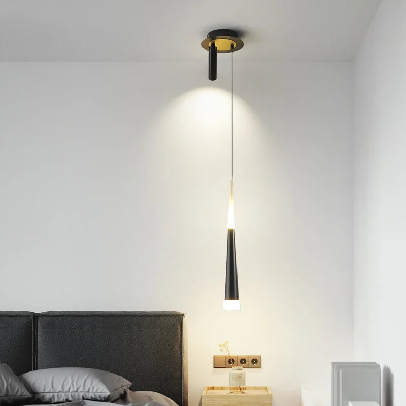 suspension led au design moderne avec long câble
