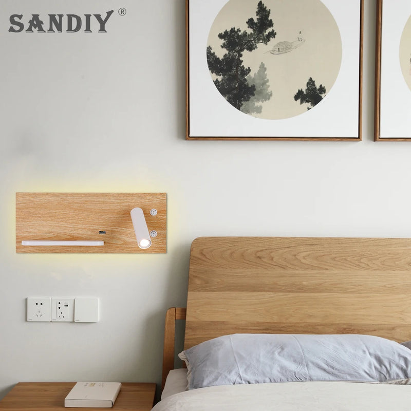 lampe de lecture led sandiy avec chargeur usb et sans fil