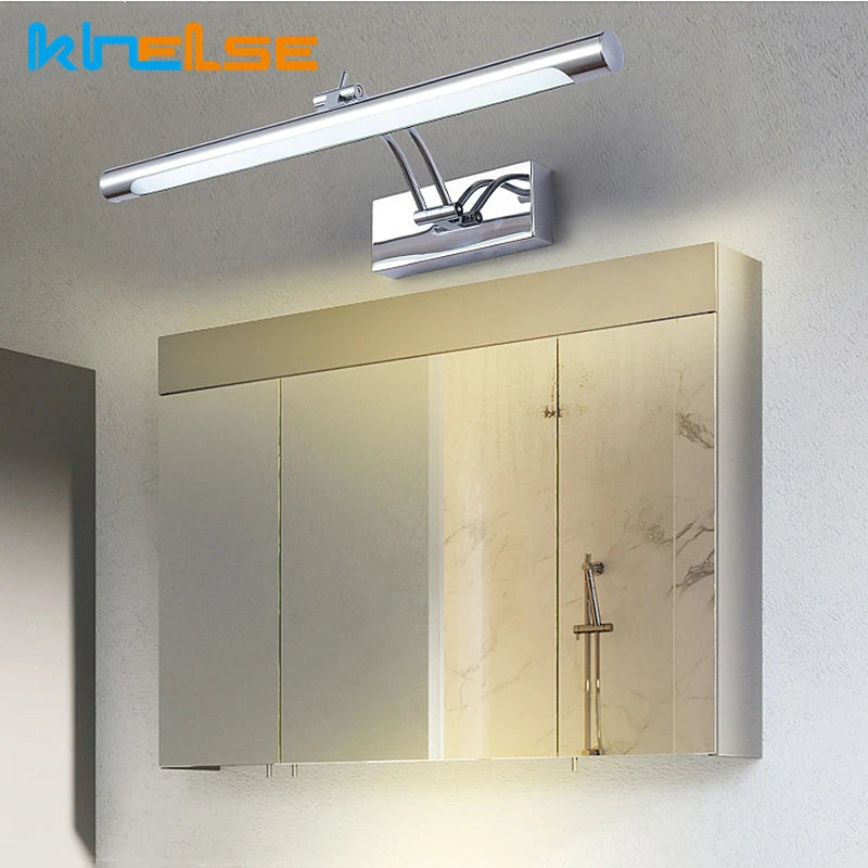 Applique murale led moderne étanche miroir cosmétique acier inox