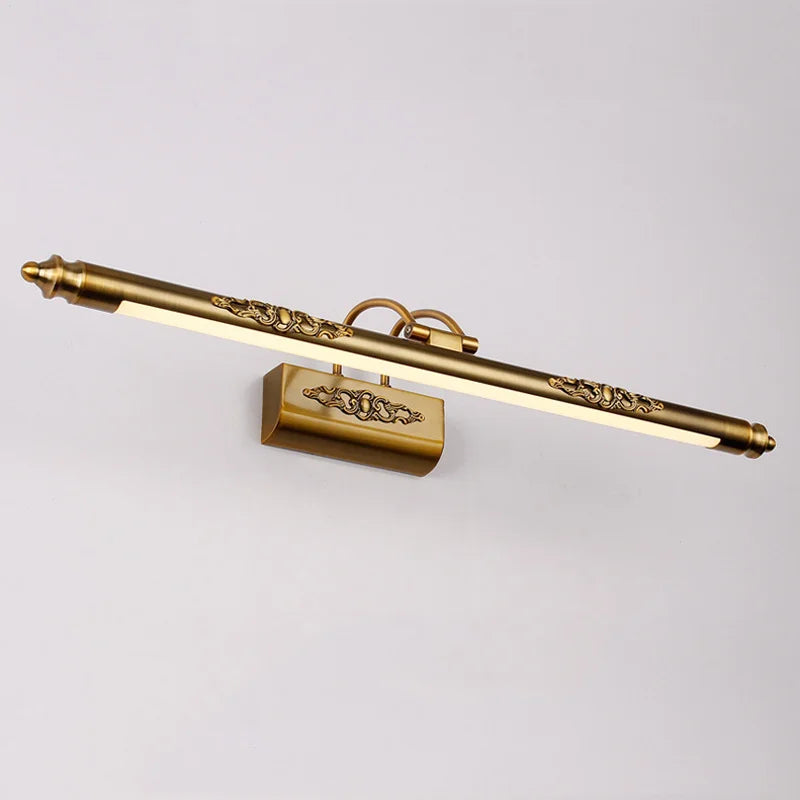 lampe miroir led europe sculptée bronze rétro éclairage photo rockable