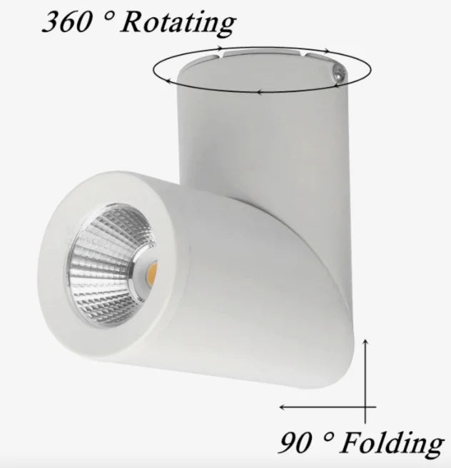 Spot Downlights LED rotatifs à intensité variable 7W9W12W15W COB LED AC110-220V LED éclairage intérieur blanc froid chaud