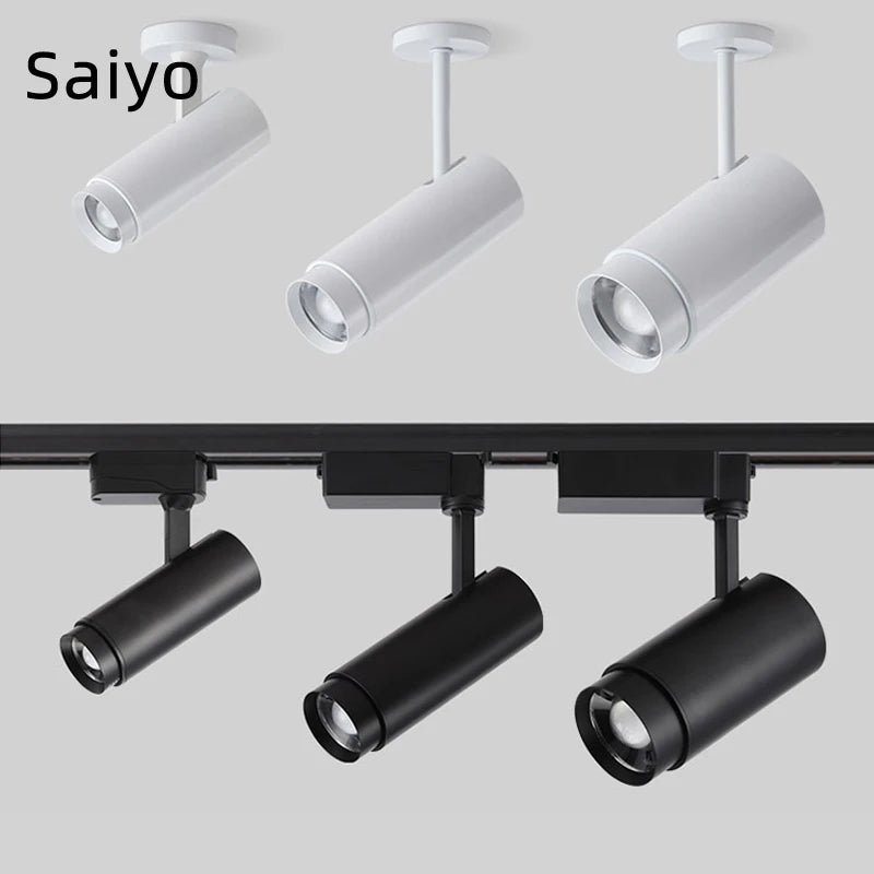 lampe projecteur led réglable pour magasin hôtel exposition voie de rail