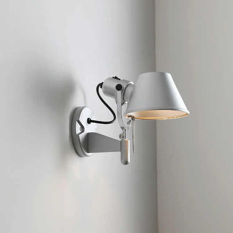 applique murale led moderne à bras long pliable et réglable pour lecture