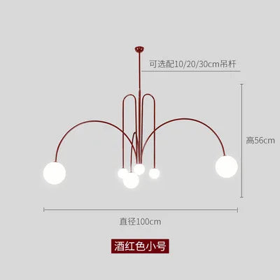 suspension créative en verre pour décoration intérieure moderne