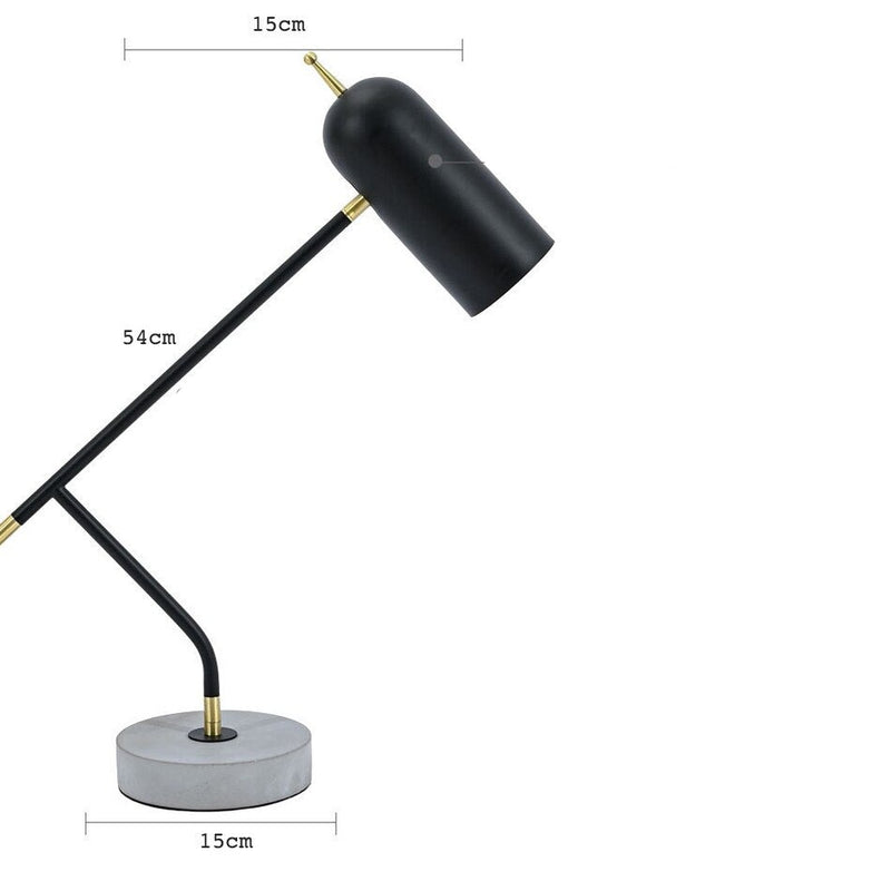 Lampe de bureau industrielle LED noir Tekna