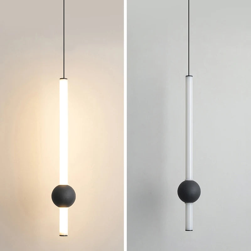 lampe suspendue led en aluminium acrylique design moderne