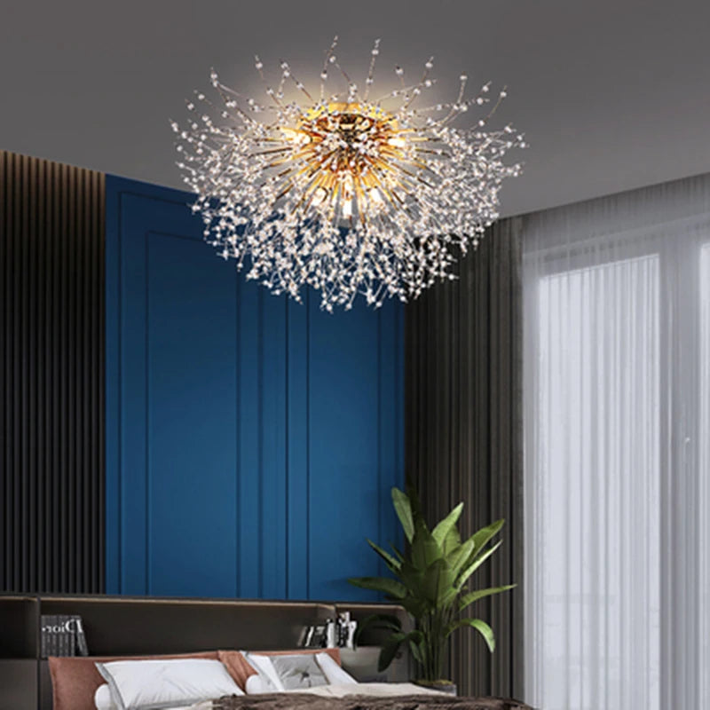 lustre led 	 avec branches de cristal winfordo en stock
