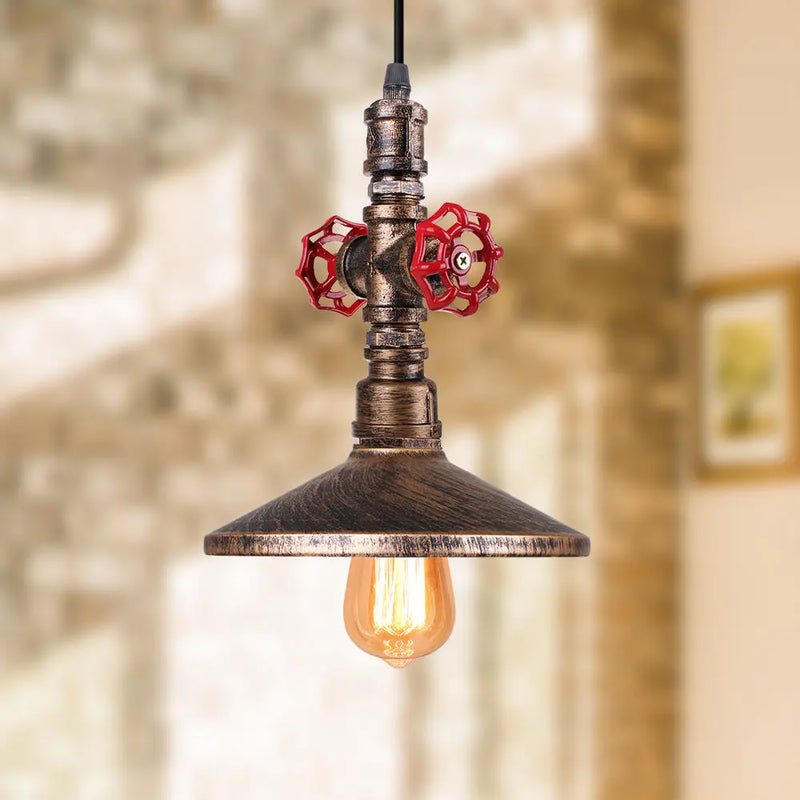 suspension vintage loft industriel fer tuyau d'eau led pour bar restaurant