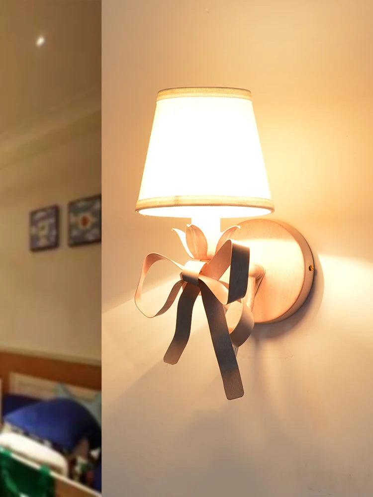 lustre led style européen avec ruban et arc décoratif