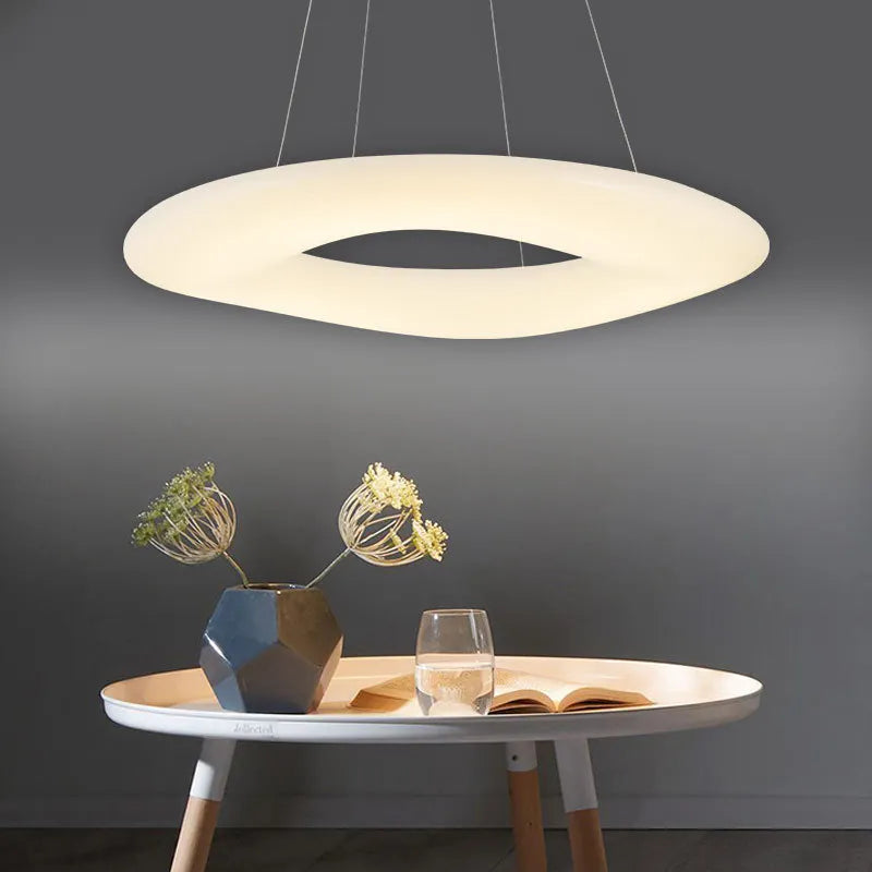 suspension led moderne anneau suspension luminaire décor