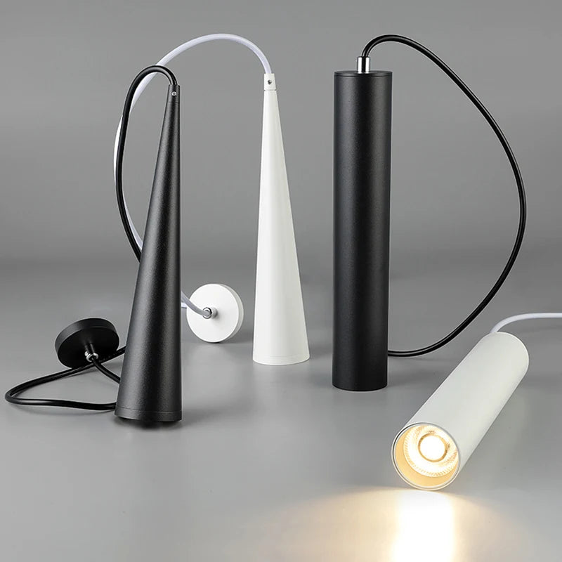 suspension LED Dimmable cylindre cône et tube