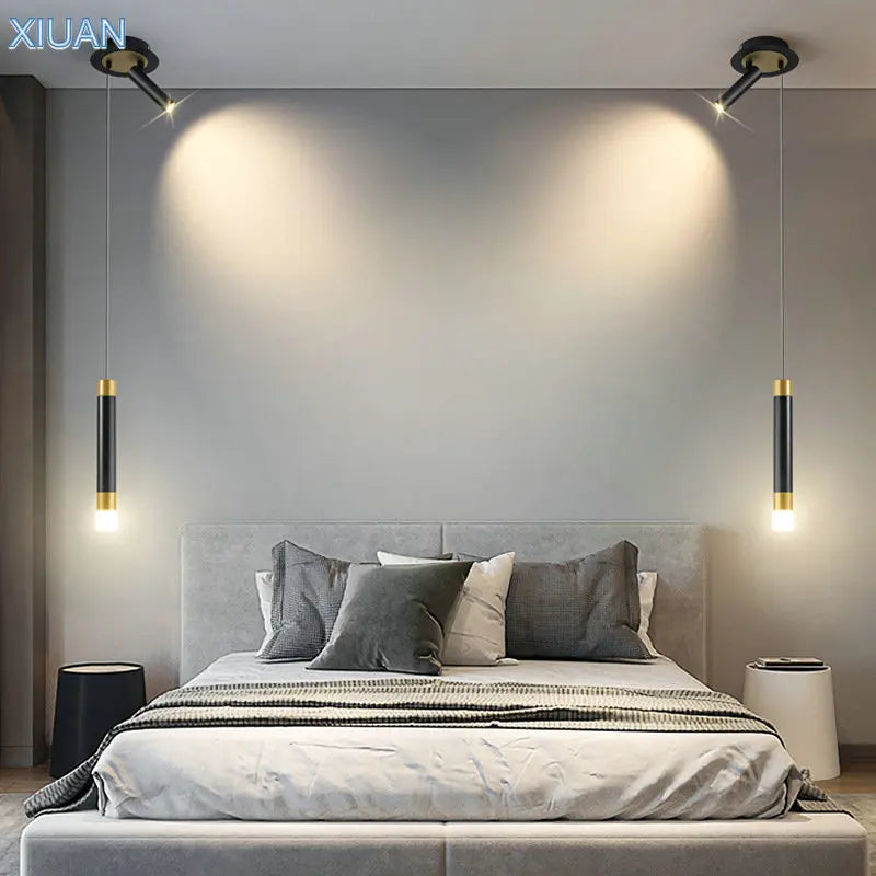 suspension led au design moderne avec long câble