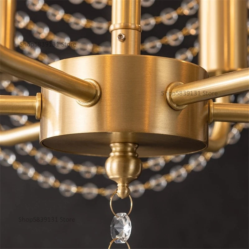 lustre en cristal et cuivre style nordique pour toute la maison