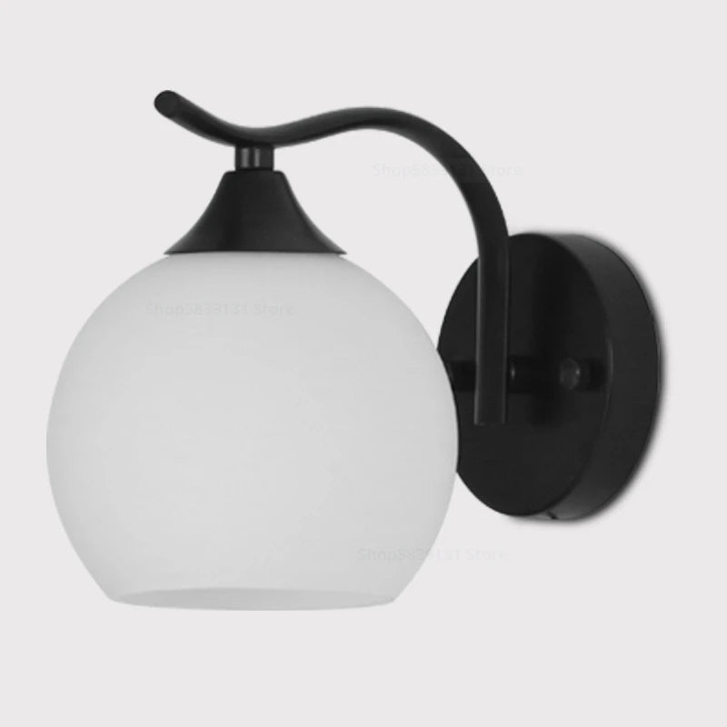 applique murale moderne en verre boule led décorative