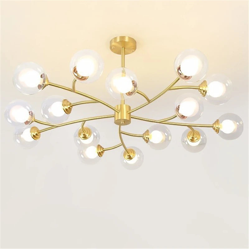 lustre led moderne nouvelle lampe suspension moléculaire nordique