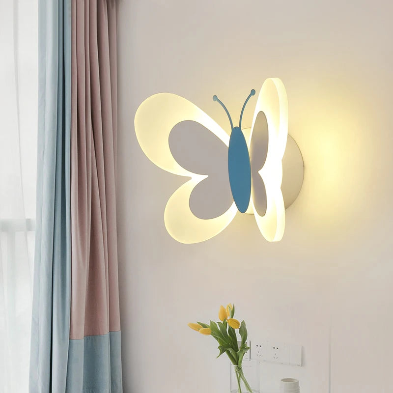 Applique murale LED enfant papillon