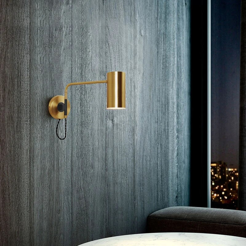 Applique murale nordique en cuivre avec bras longs