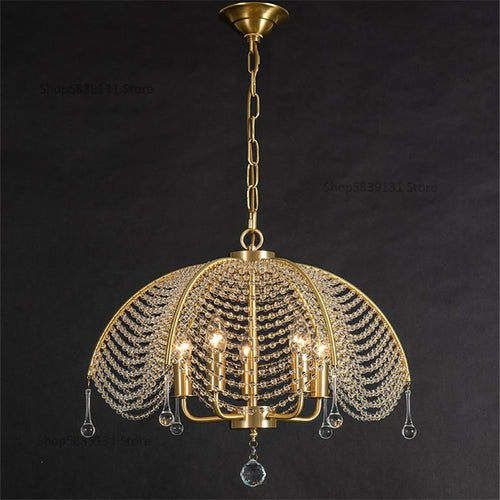 lustre en cristal et cuivre style nordique pour toute la maison