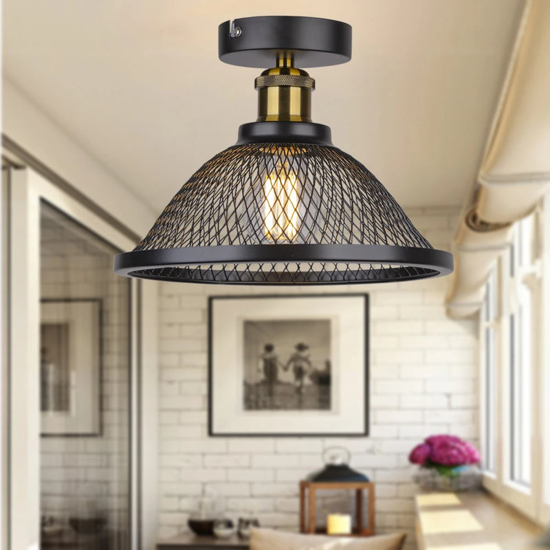 plafonnier moderne à leds style vintage industriel rétro loft