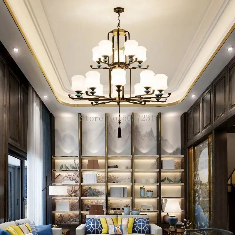 lustre moderne simple rétro avec lumières led élégantes