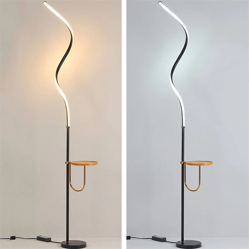 lampadaire led courbe moderne décoration nordique lampes debout luminaires