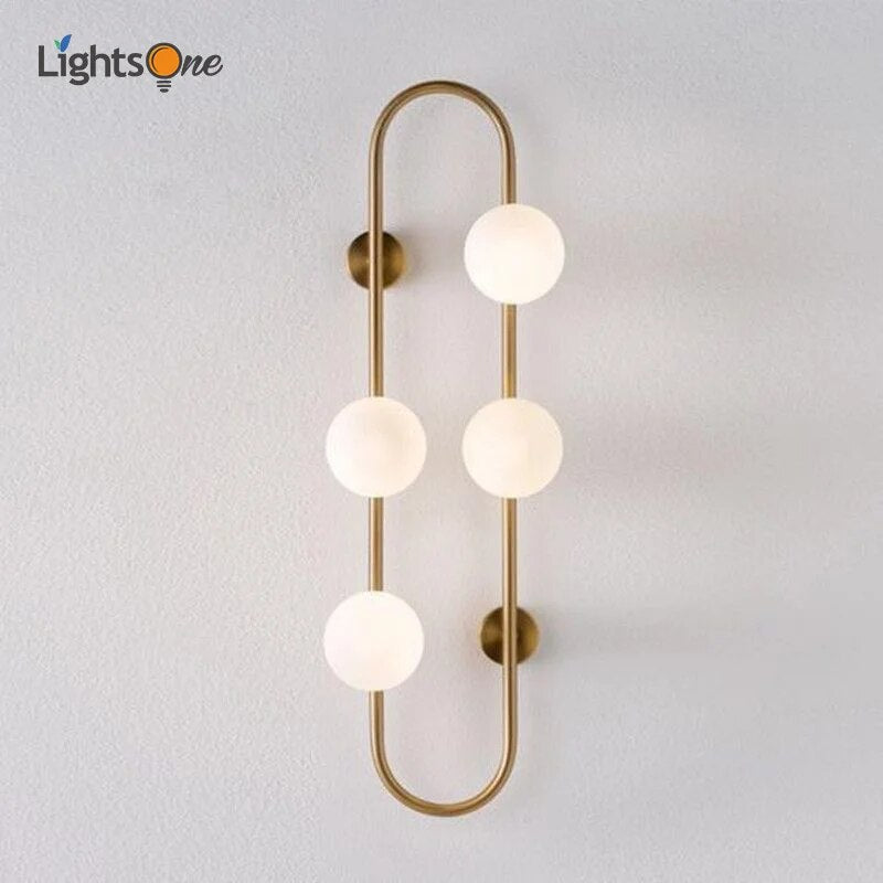 Applique murale nordique créative en boule de verre