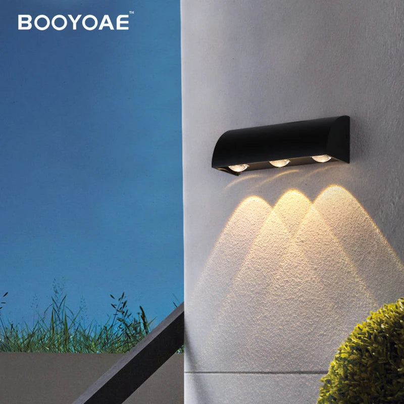 Applique murale LED lumières extérieur moderne entrée escalier balcon maison jardin 110V IP54 porche terrasse étanche noir applique murale