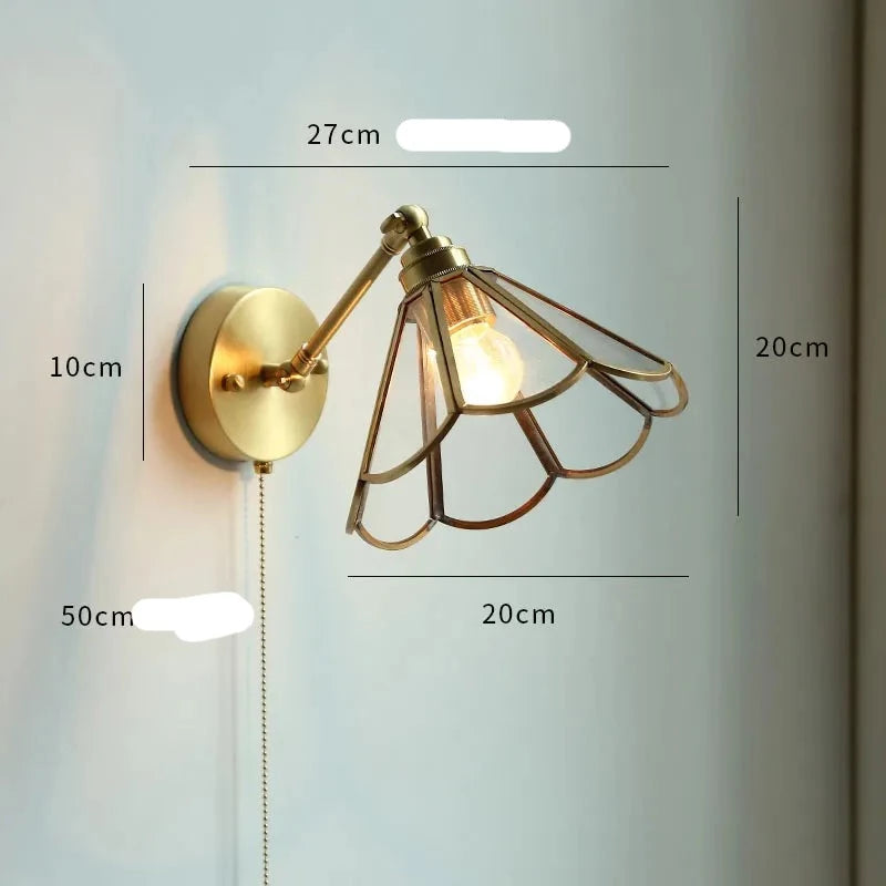 Applique murale moderne LED avec chaîne et interrupteur