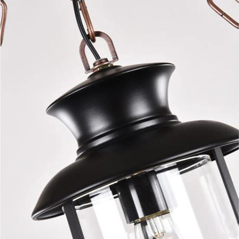 lustre rétro en bois pour ambiance campagne et nostalgique