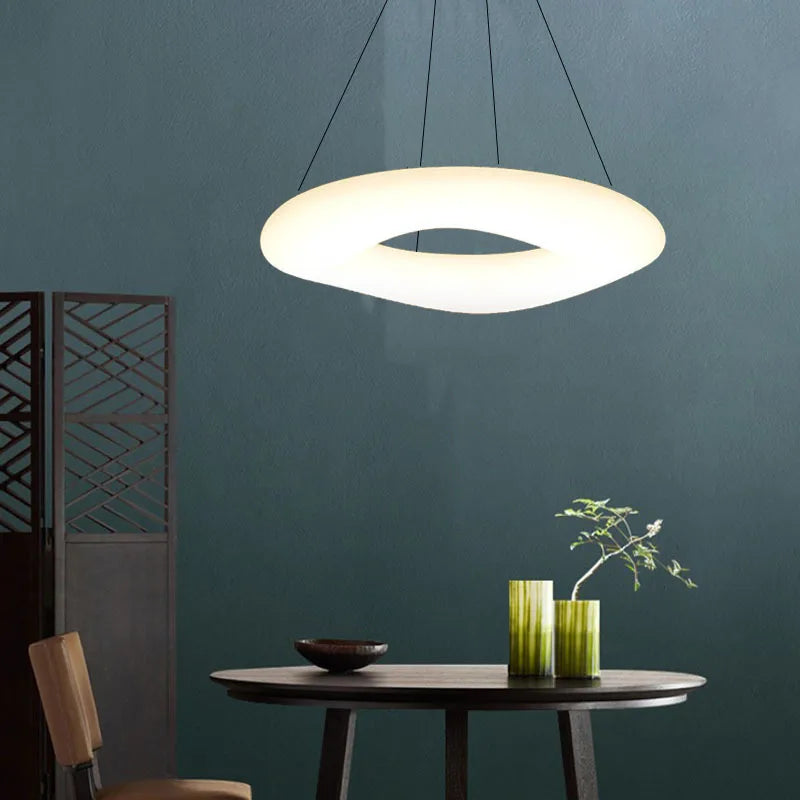 suspension led moderne anneau suspension luminaire décor
