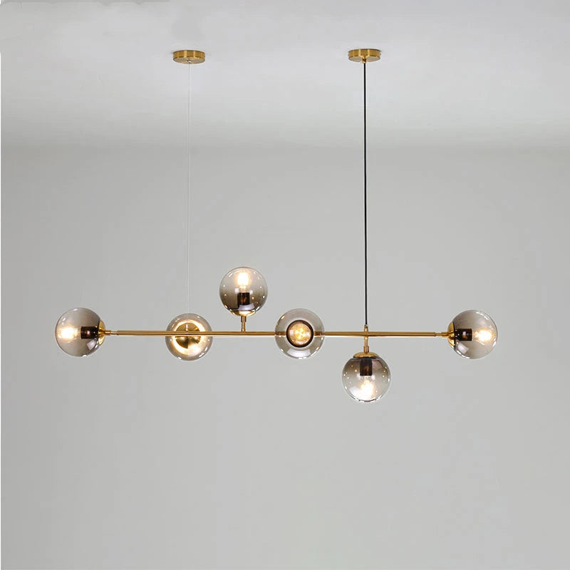 lustre nordique suspendu moléculaire haricot magique décor maison