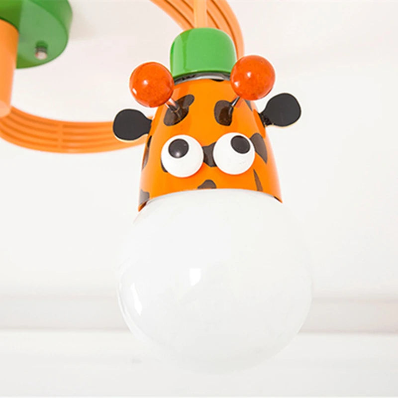 Suspension LED nordique à plusieurs têtes pour enfants