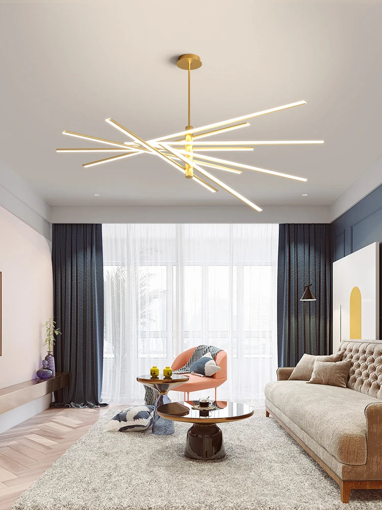 lustre moderne minimaliste luxueux lumière créative nordique