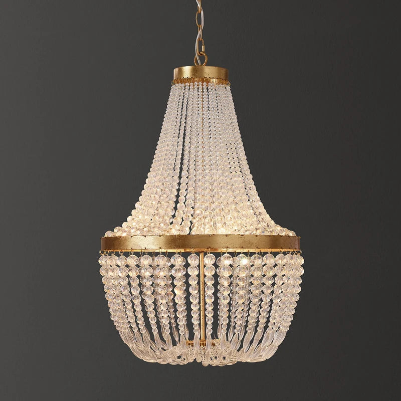 suspension vintage en cristal style industriel pour intérieur élégant