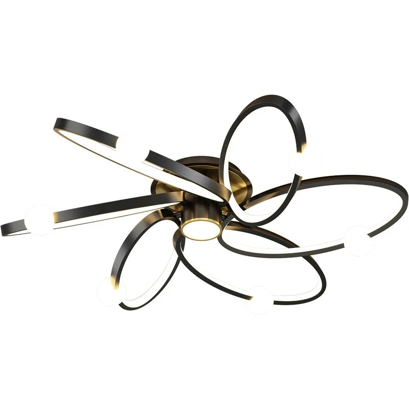 plafonnier led noir anneau maison décor luminaire