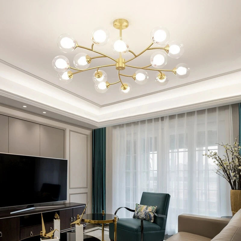 lustre led moderne nouvelle lampe suspension moléculaire nordique