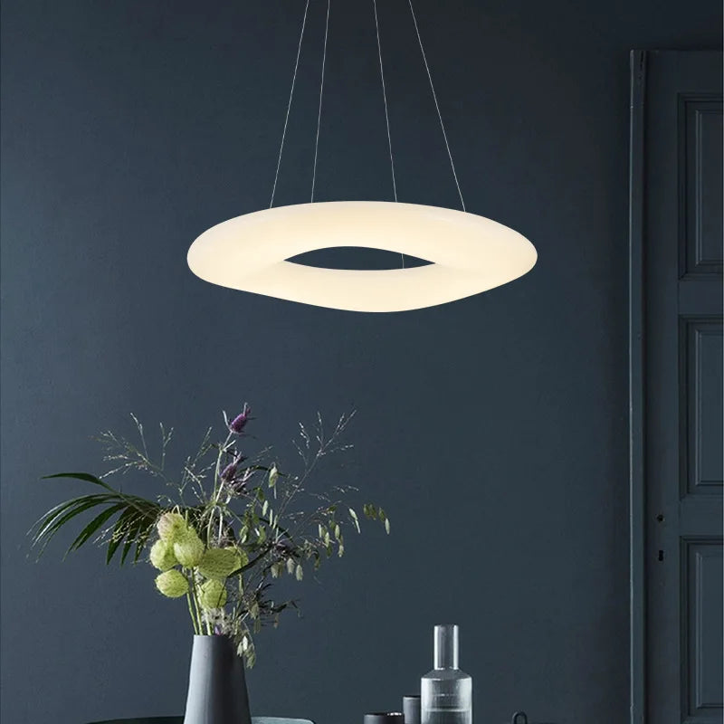 suspension led moderne anneau suspension luminaire décor