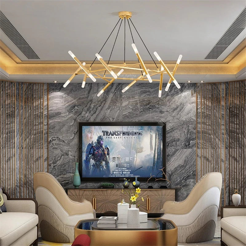 Lustre postmoderne Art créatif Lustre éclairage nordique rétro concepteur LED Lustre cuisine salon Restaurant lampe à main