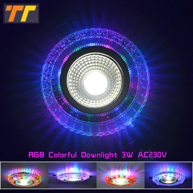 led downlight cob arc-en-ciel rgb plafonnier magique