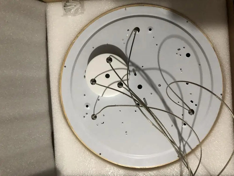 suspension moderne en bois et fer acrylique design élégant