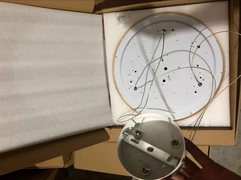 suspension moderne en bois et fer acrylique design élégant