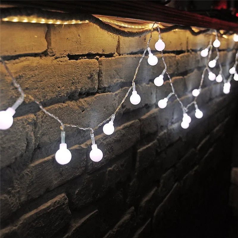 guirlande lumineuse à 80 led boules cerisier pour mariage et noël