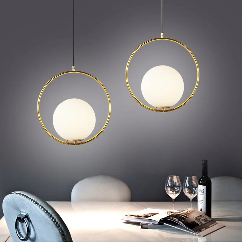 suspension vintage industrielles avec boule de verre