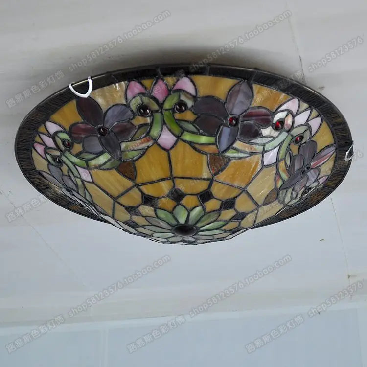 16 Inches European Rabbit Flower Children's Room Bedroom Bedroom Ceiling Glass Costume Jewelery Tiffanylamps Balcony