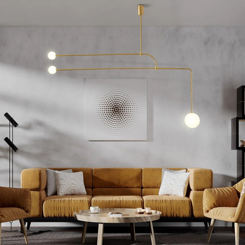 Lustre sobre LED avec boule en verre