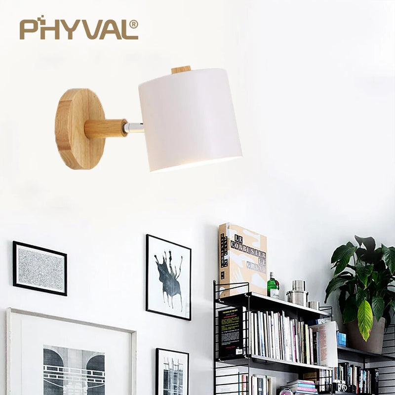 Applique murale scandinave Macaron en métal et bois