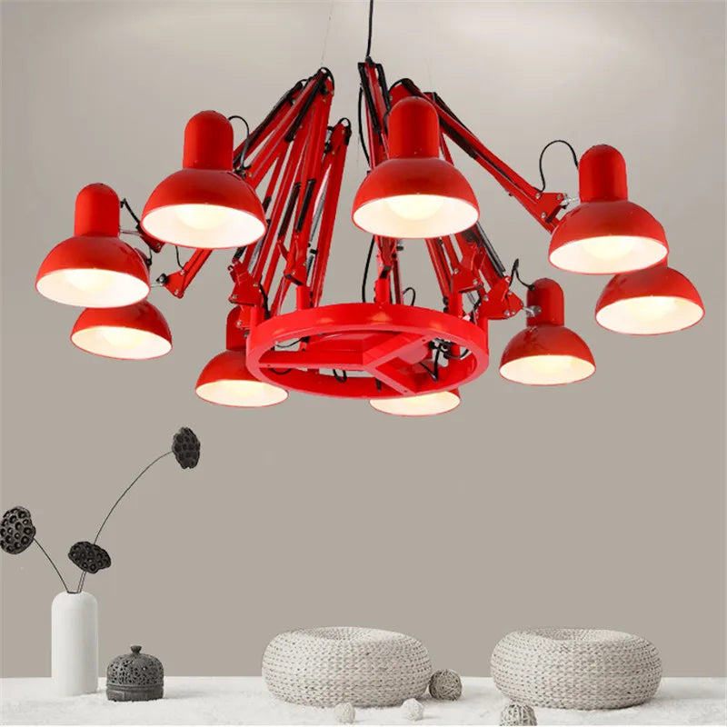 suspension en métal style araignée lumière led